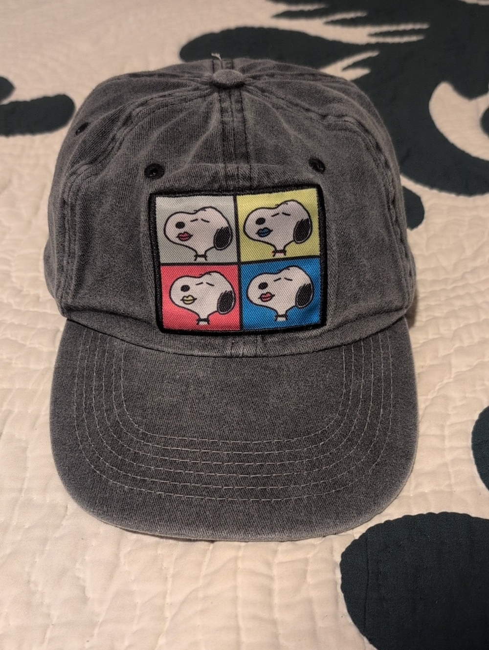 Peanuts Gray Cap with Red Label